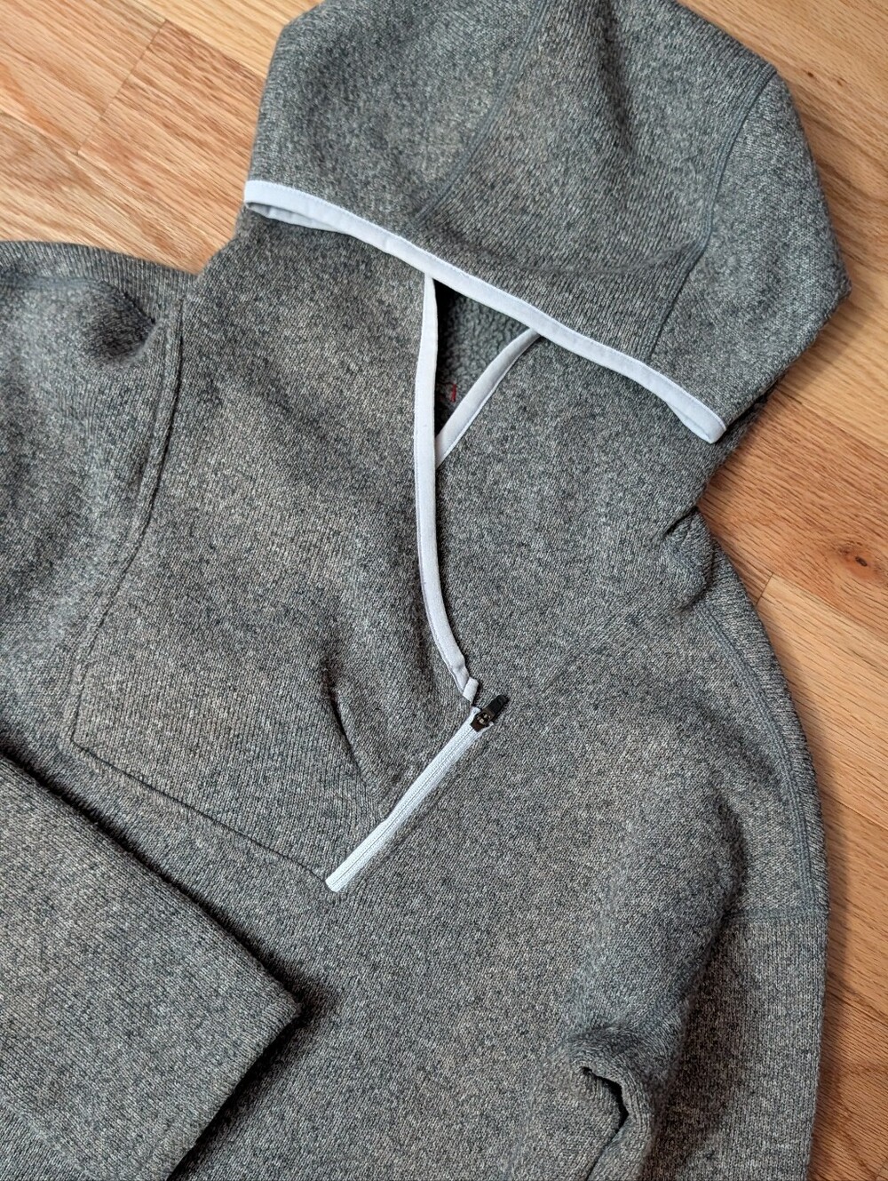 Stio Sweetwater Fleece Hoodie Women's M Gray Quarter Zip Outdoor Pullover